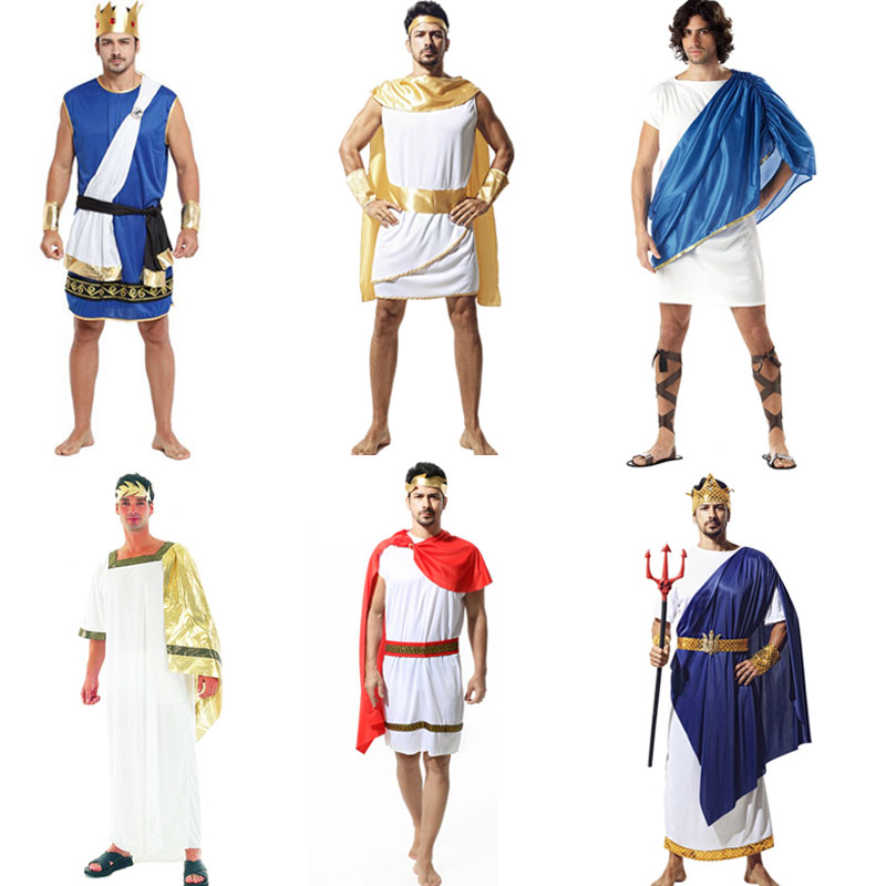 Ancient greek mythology greek king costume halloween party men male god zeu...