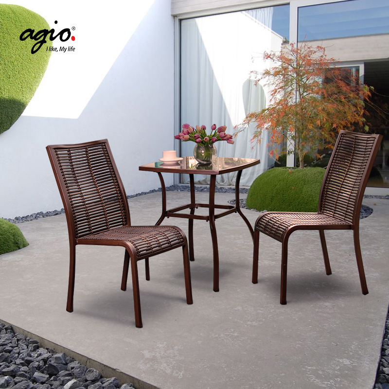 Buy Agio Outdoor Leisure Terrace Patio Chairs Rattan Chair Three