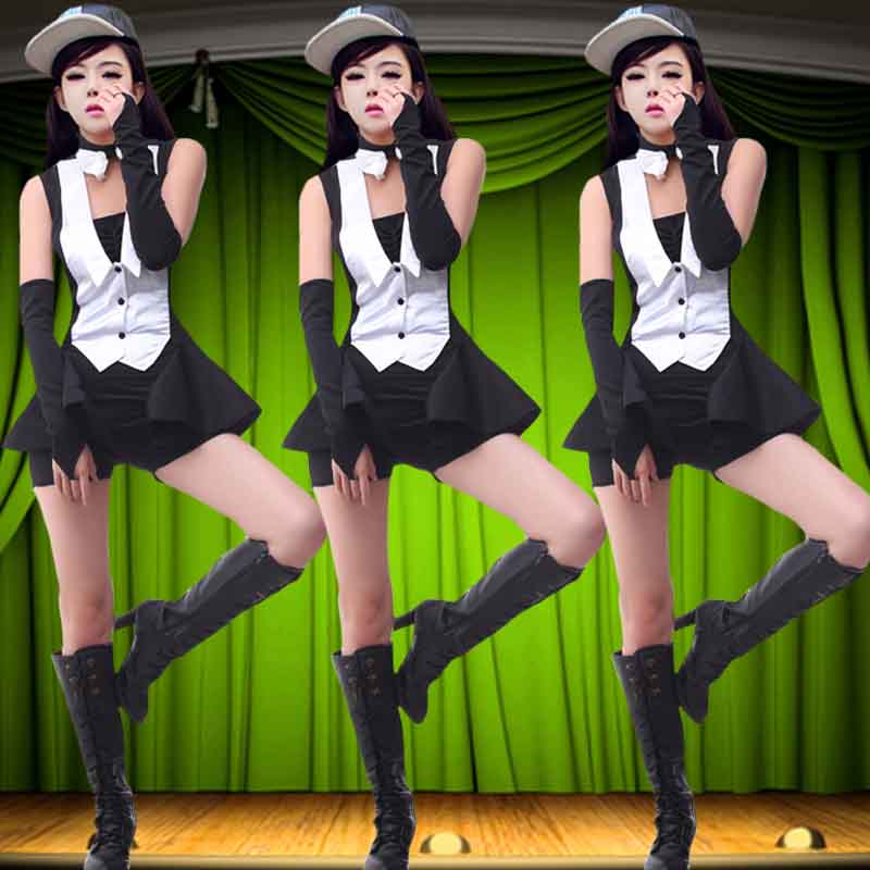 New black tuxedo costumes girls uniforms bar nightclub ds costumes female j...