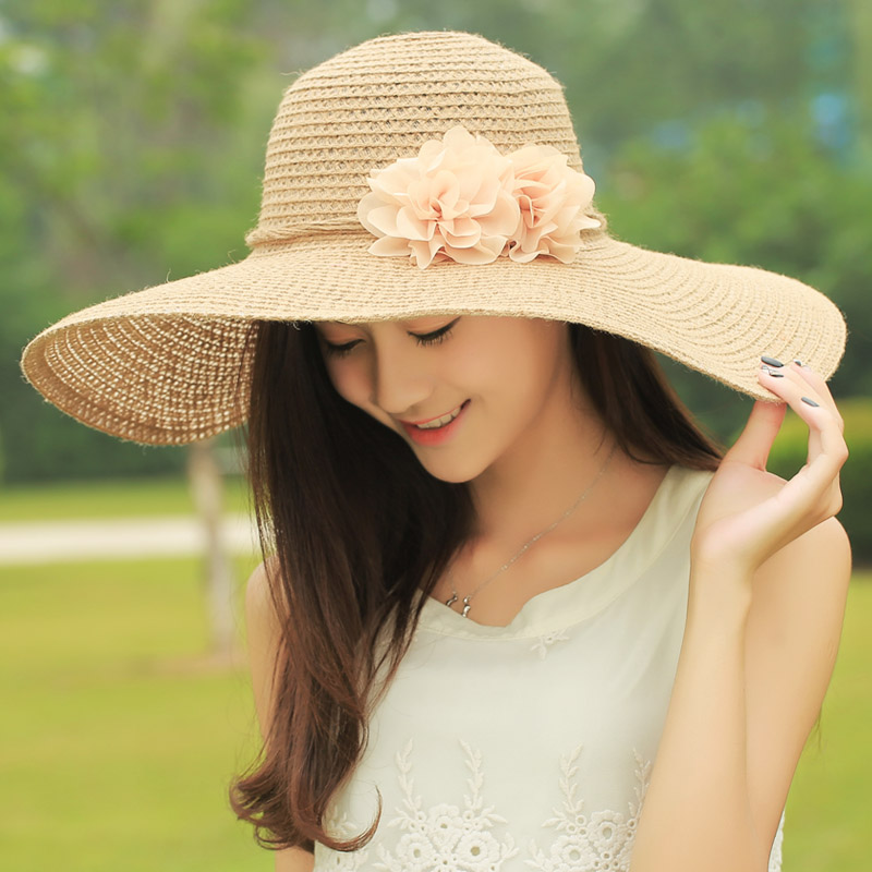 the empty top hat sun hat beach hat straw hat female summer sun hat f...