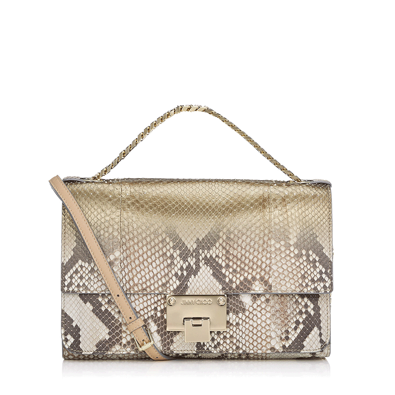 jimmy choo snakeskin purse