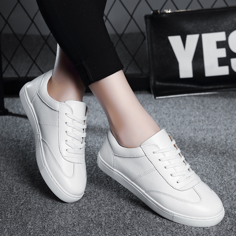 Buy The new white shoes women leather 