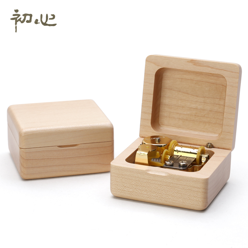 small wooden music box