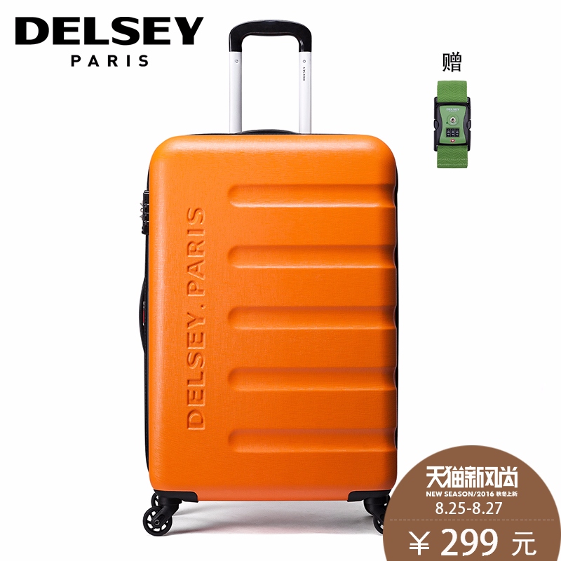 delsey orange luggage