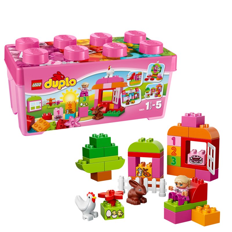 pink duplo blocks