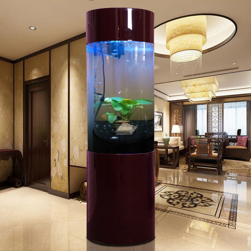 Buy Super Platinum Cylindrical Acrylic Aquarium Fish Tank