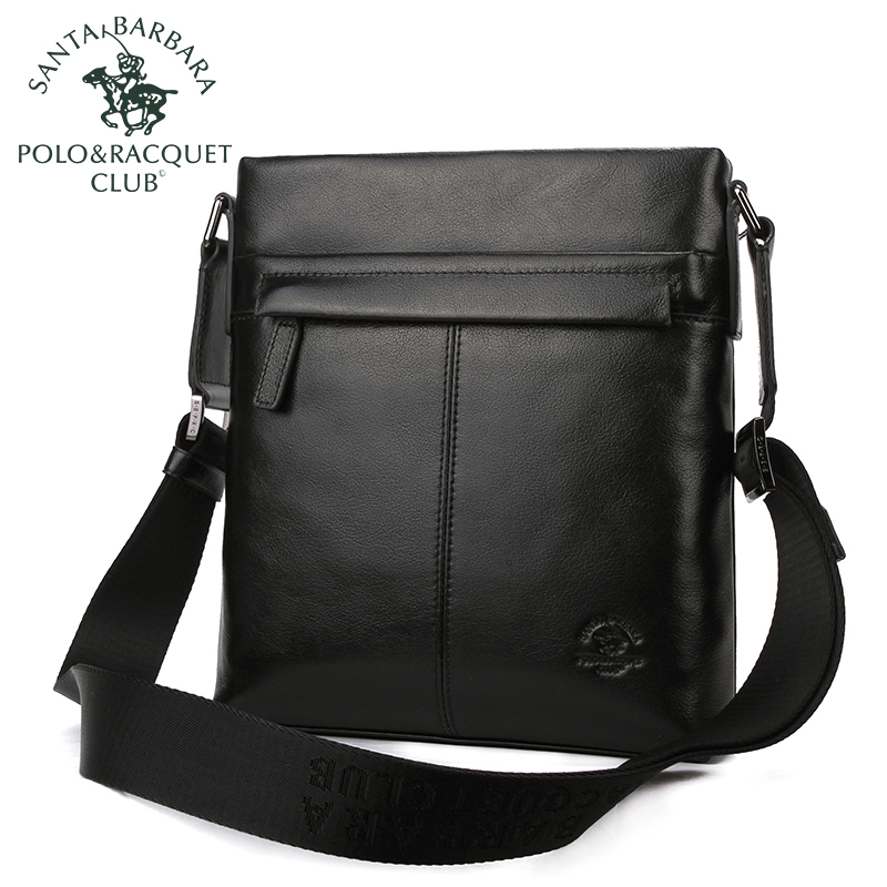 polo men's leather shoulder bag