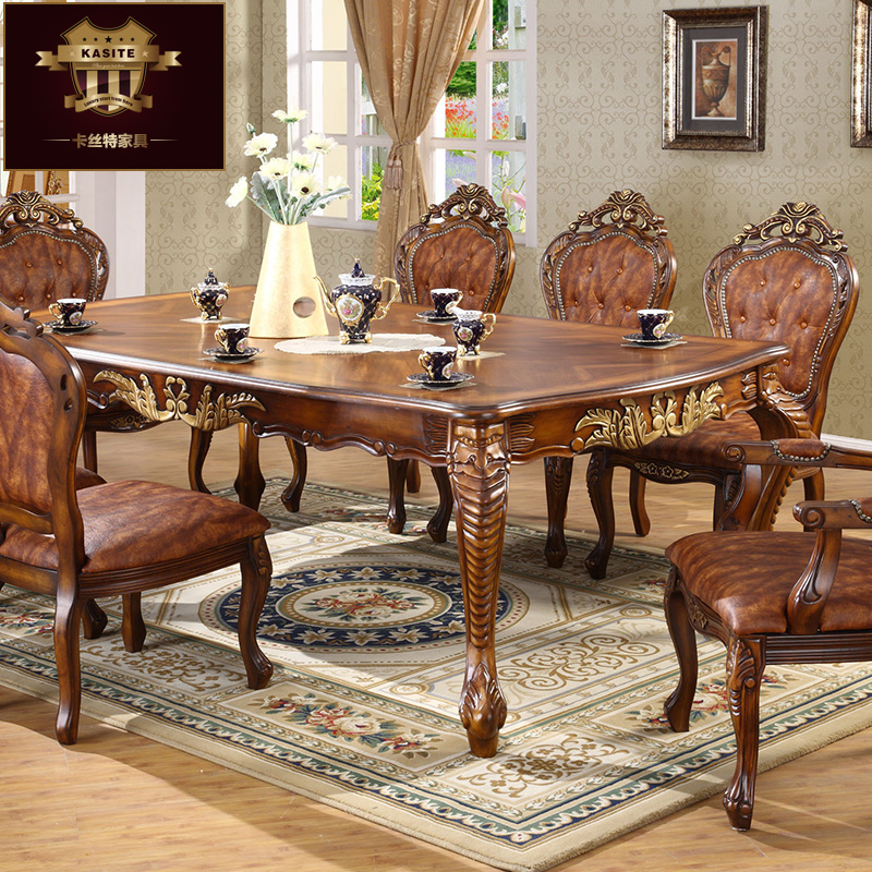 Buy Ka Site Furniture Solid Wood Dining Tables And Chairs Oak Dining Table Chairs Combination Dining Table Dining Table American In Cheap Price On Alibaba Com