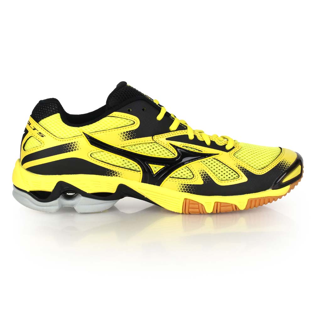 black and yellow mizuno volleyball shoes