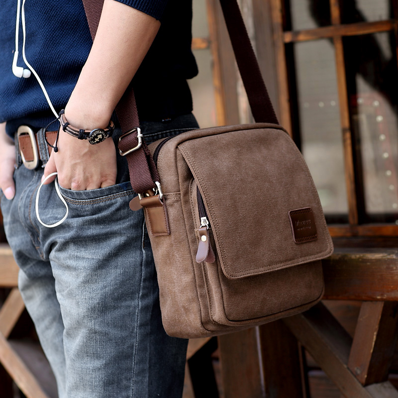 small canvas man bag