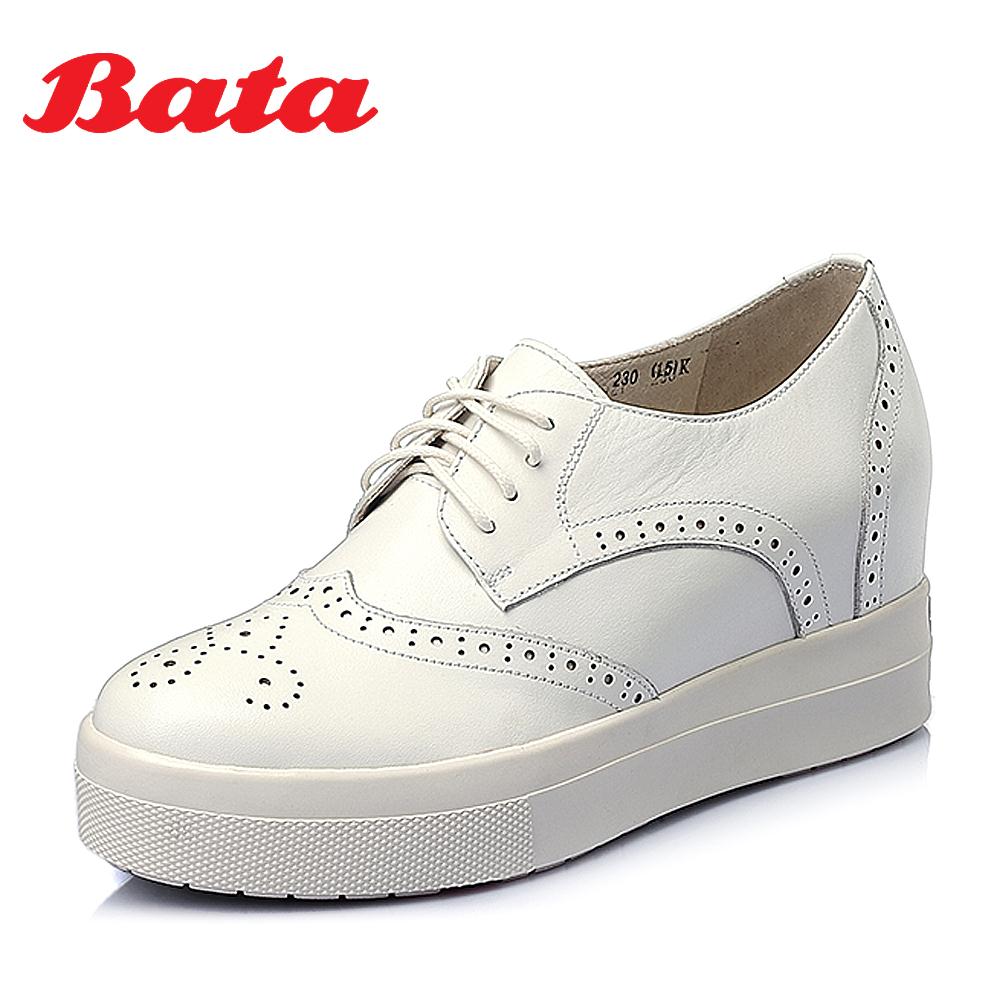 bata leather casual shoes