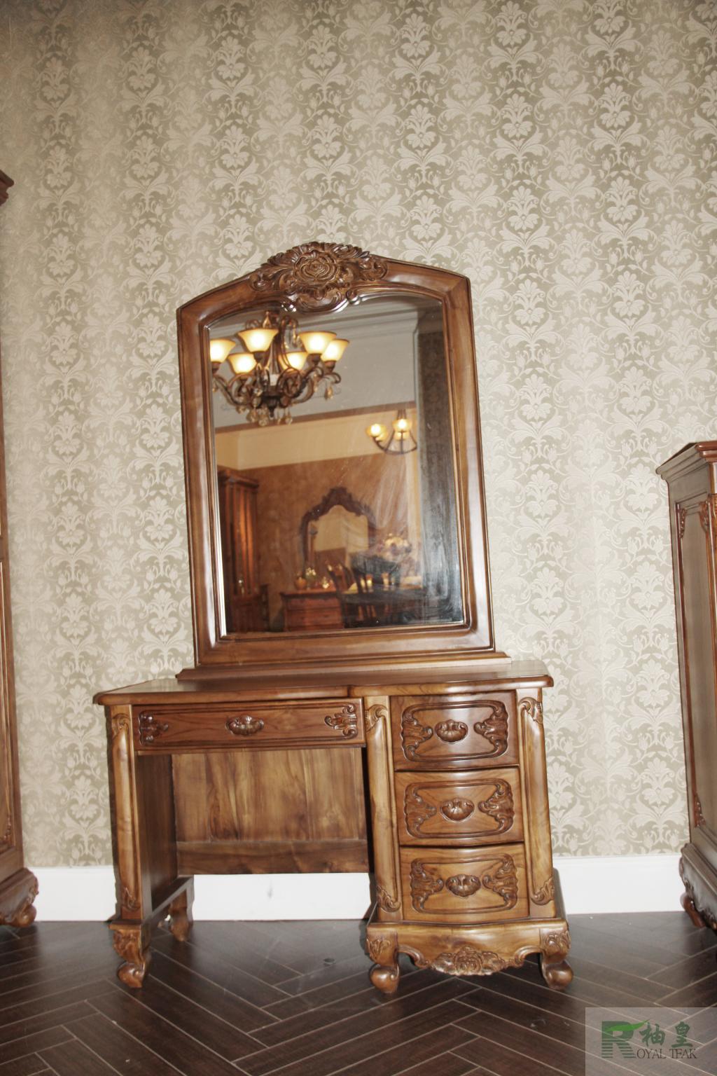 Buy Royal Palace Bedroom Teak Wood Dresser With Mirror Dressing