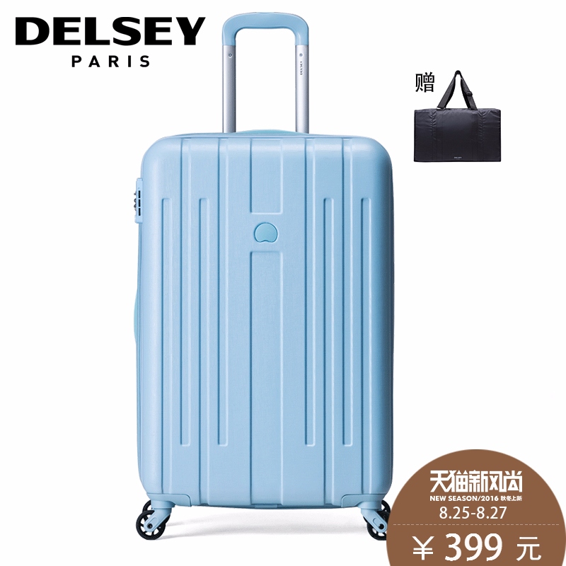 baby blue suitcase