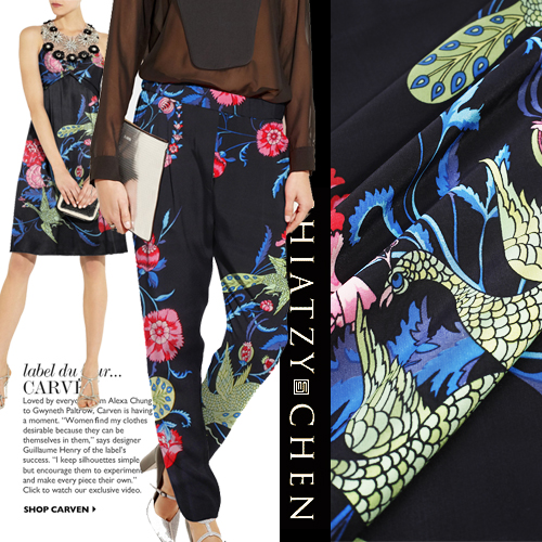 Buy Silk Crepe De Chine Fabrica Aº Phoenix Print Dress Fabric Scarf A Positioning 0 M Micro Defect Sale In Cheap Price On Alibaba Com