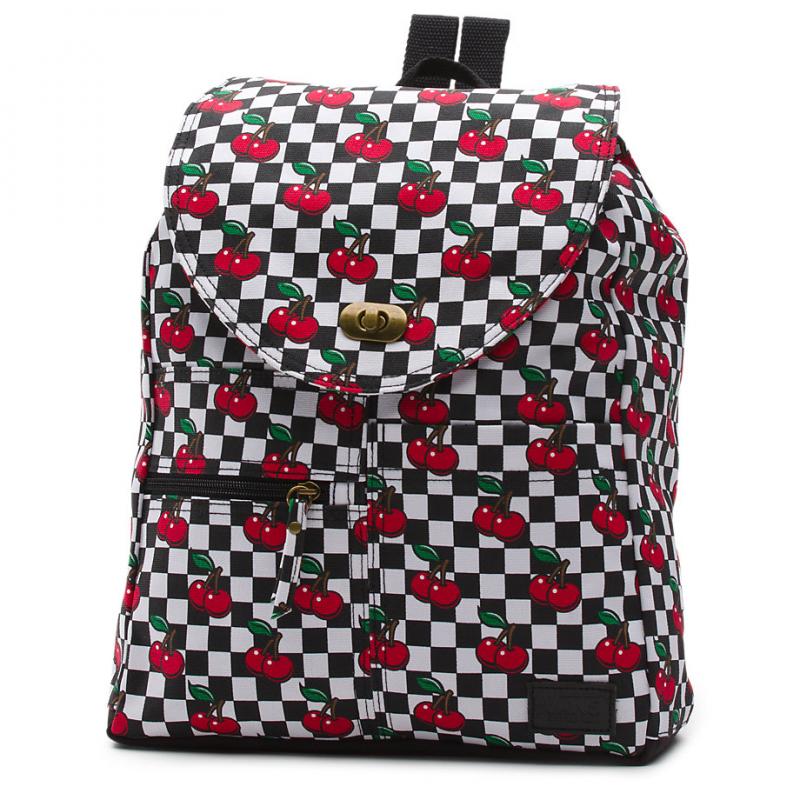 vans cherry checkered backpack