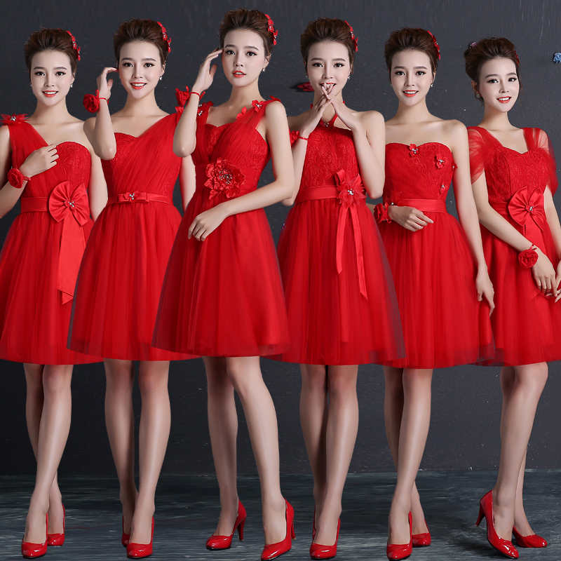 red summer bridesmaid dresses