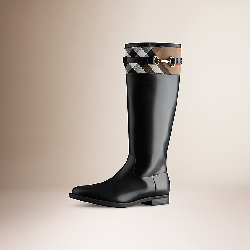 burberry house check boots