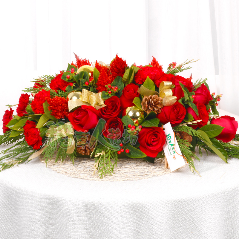 christmas table bouquet