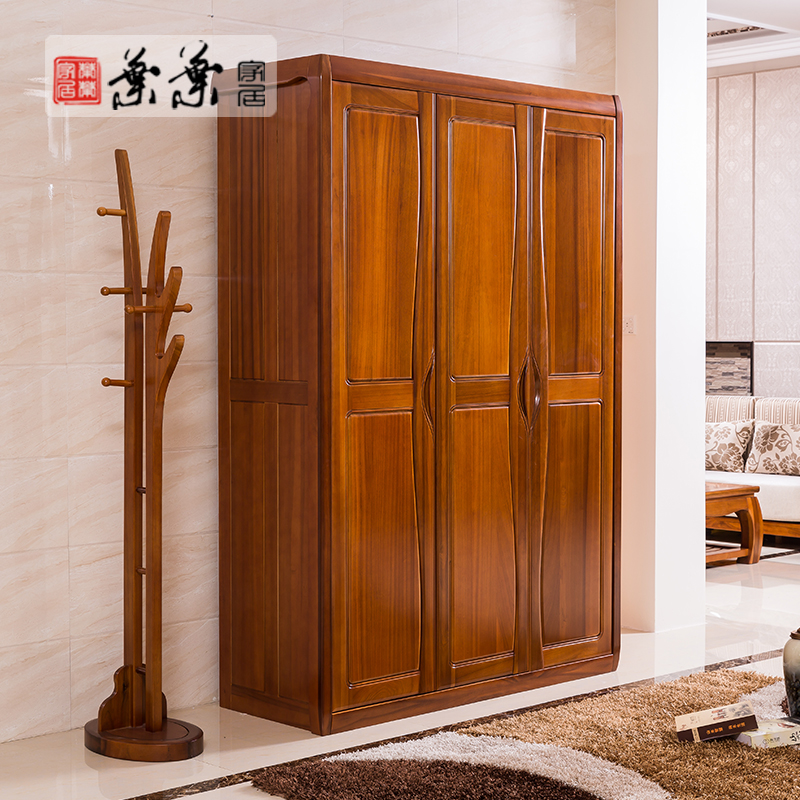 Buy End Of Leaf Pure Teak Wood Wardrobe Three Four Five Wardrobe