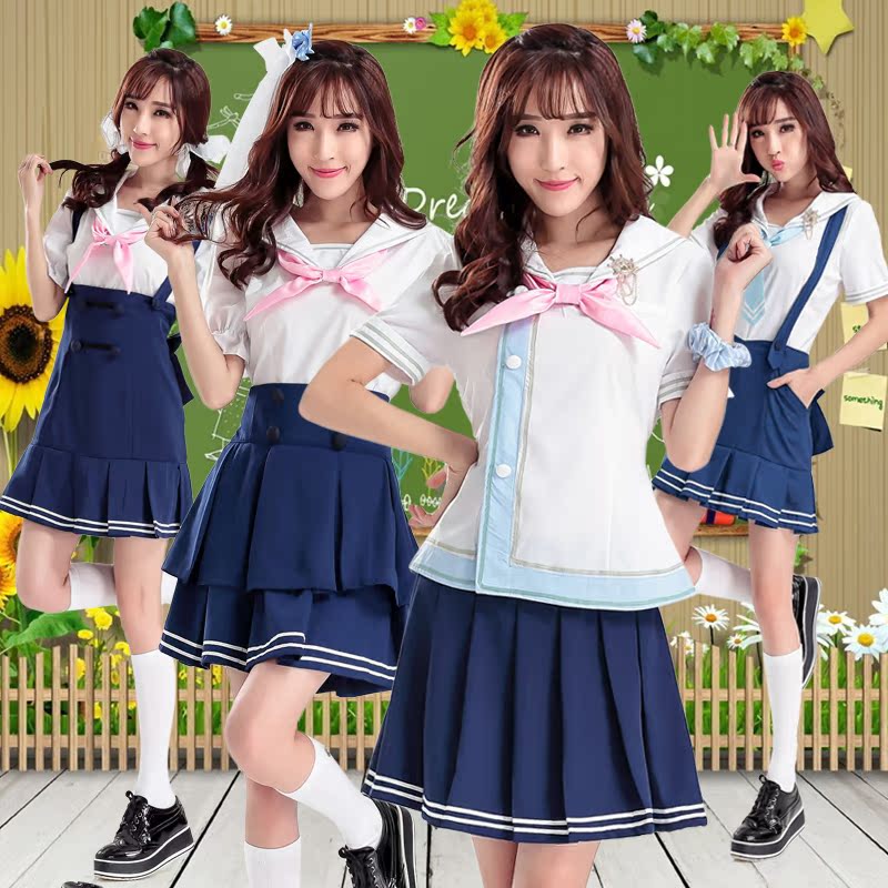 Costumes Reenactment Theatre Japanese College Class Sailor Suit Jk School Girl Uniform Student Tops Skirt Fatcupcake