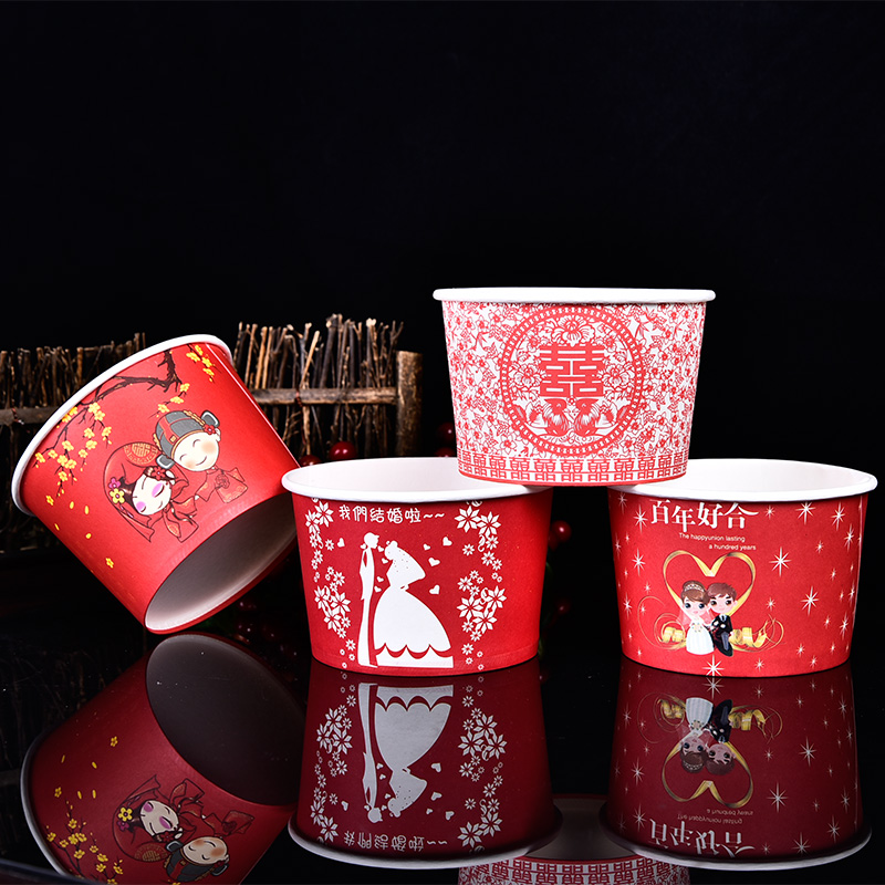 red paper bowls