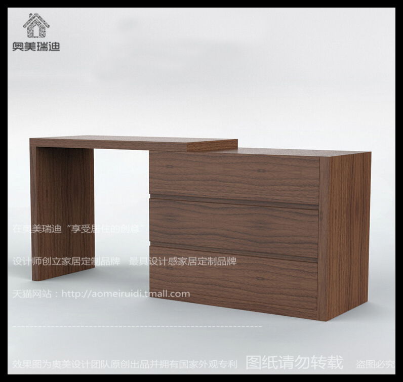 Ogilvy Reddy Walnut Color, Desk And Dresser Combination