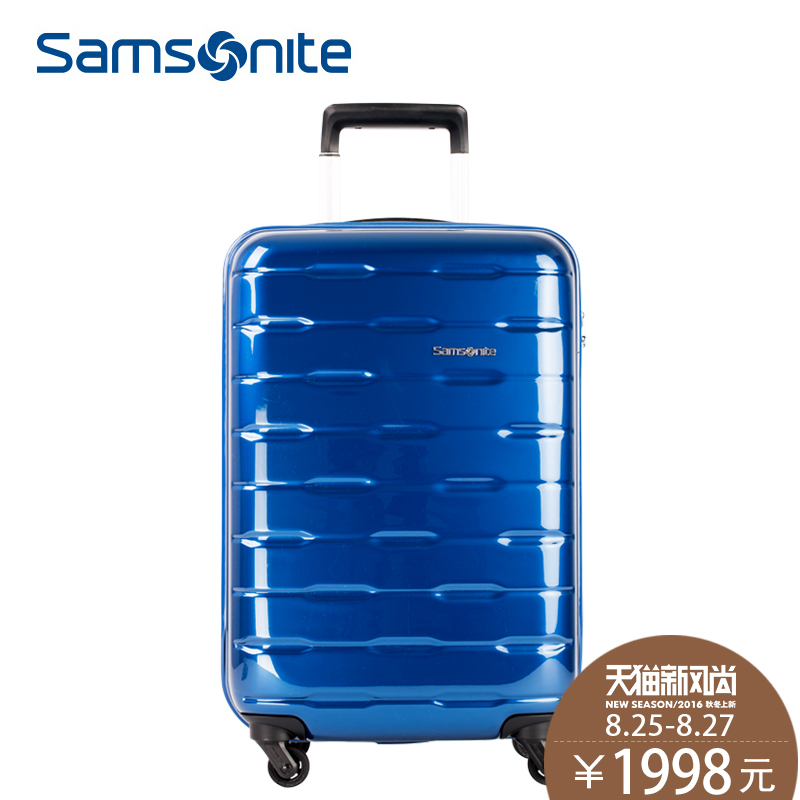 samsonite blue luggage hard case