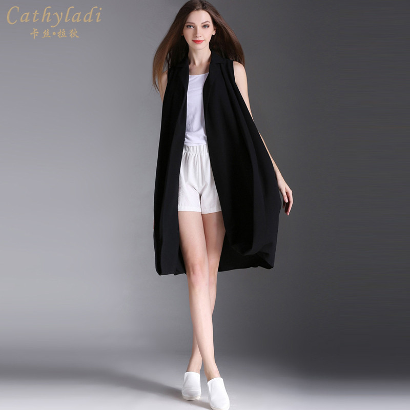 ladies long sleeveless cardigan