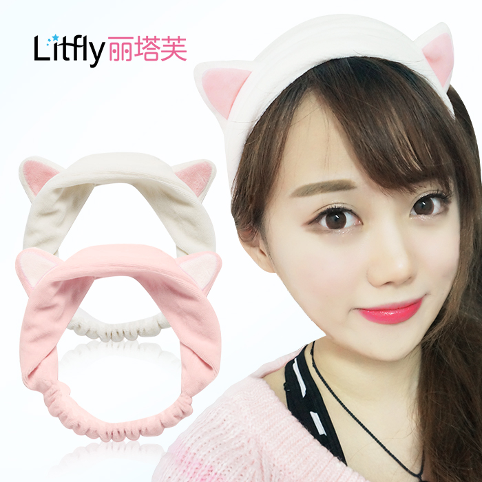 Ladies Girls Cute Cat Ears Hair Sport Sweet Cute Headband Short