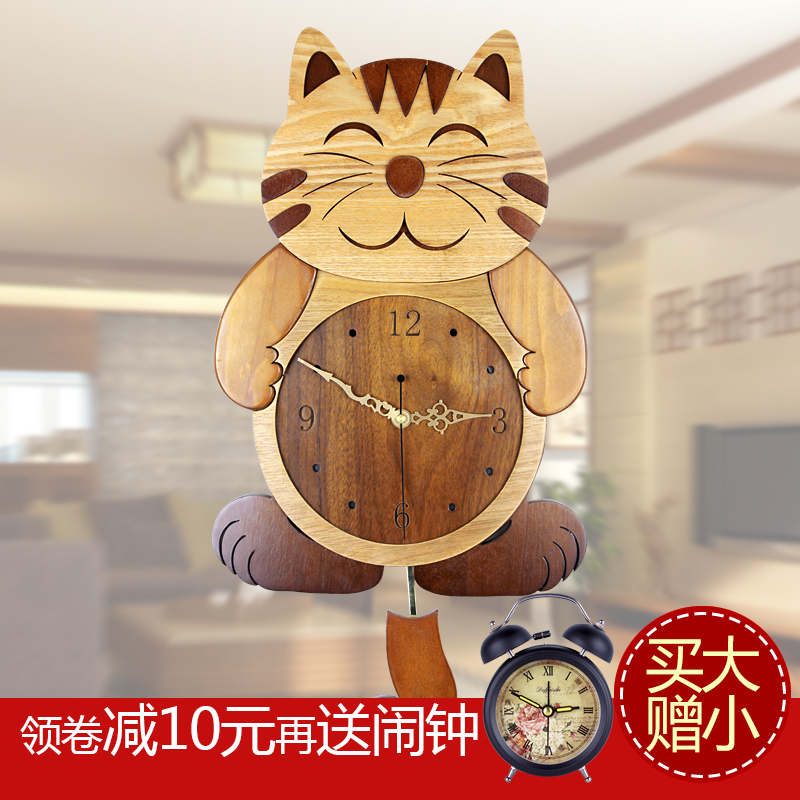 chinese lucky cat clock