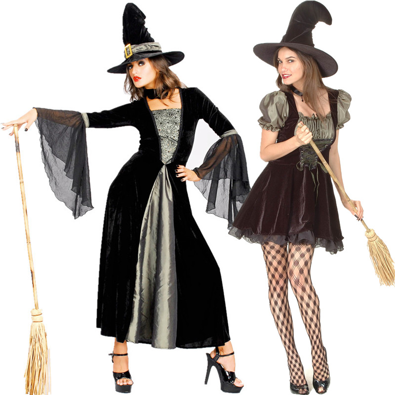 Buy Adult halloween witch costume witch demon vampire death 