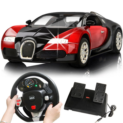 bugatti remote control car with steering wheel