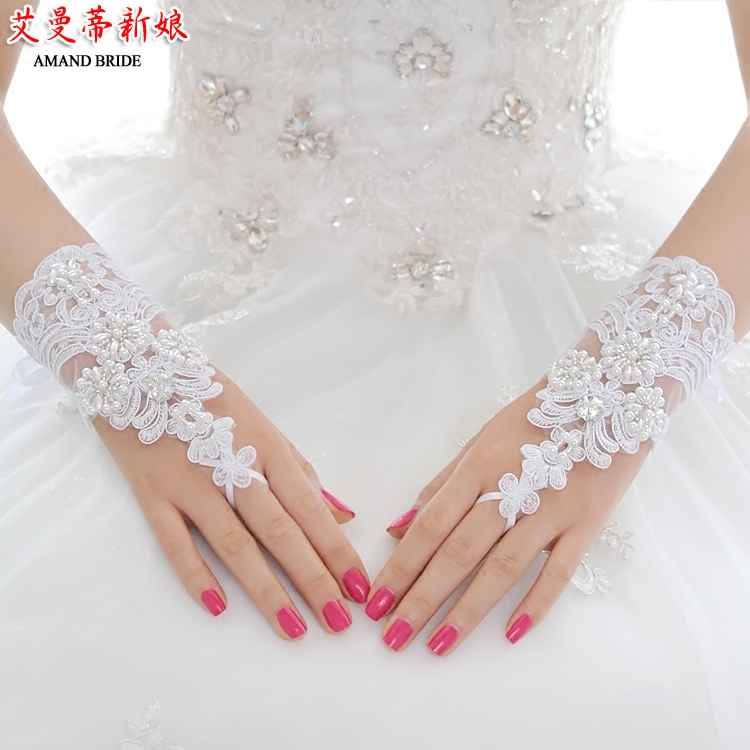 crochet wedding gloves